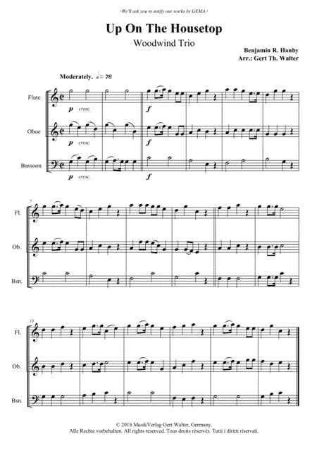 Up On The Housetop (arr. Gert Th. Walter)