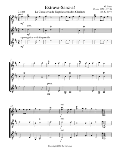 Extrava-Sanz-a! (Guitar Trio) - Score and Parts (arr. Kevin Love)
