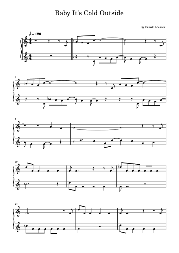 Baby, It's Cold Outside (arr. poon)