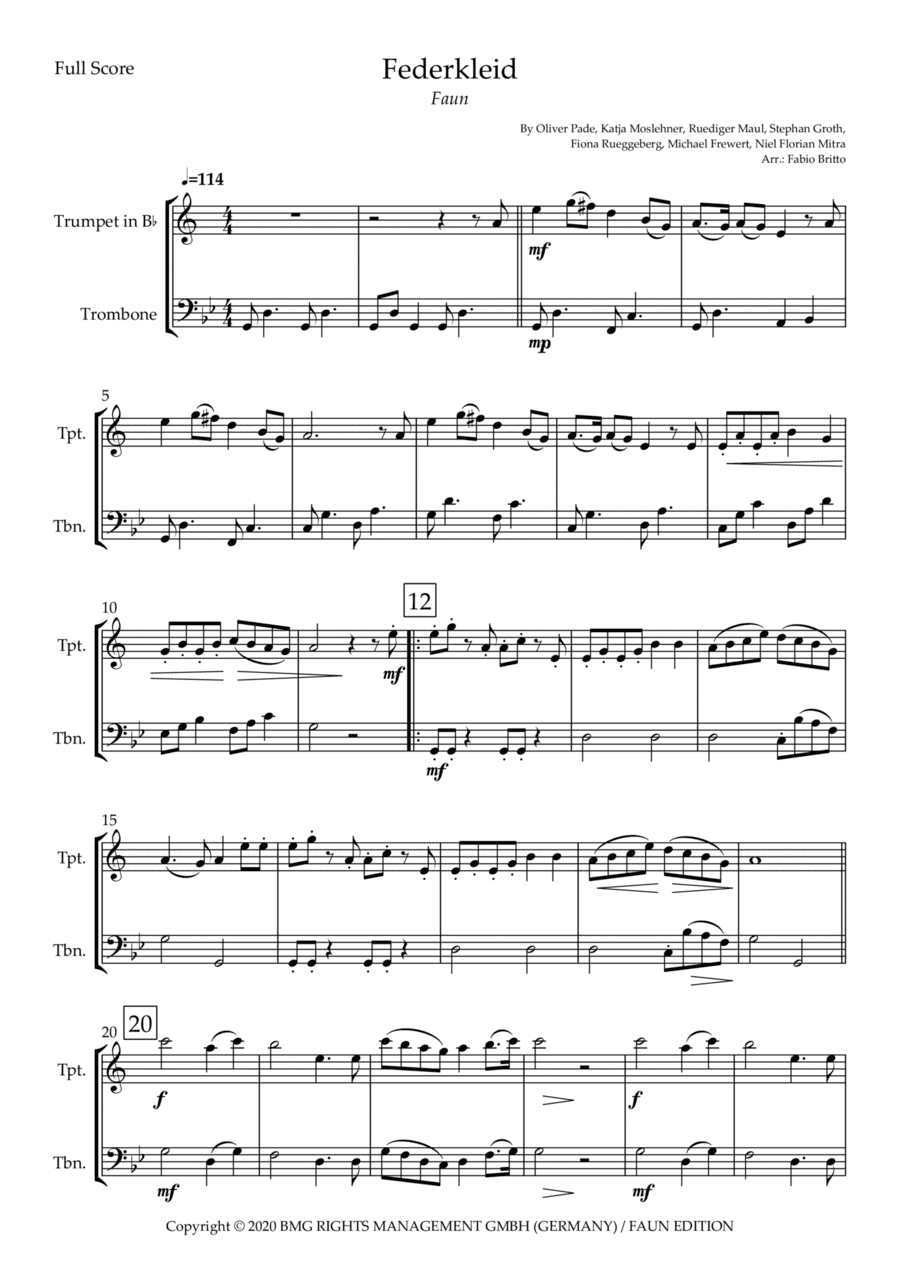 Federkleid (arr. Fabio Britto)