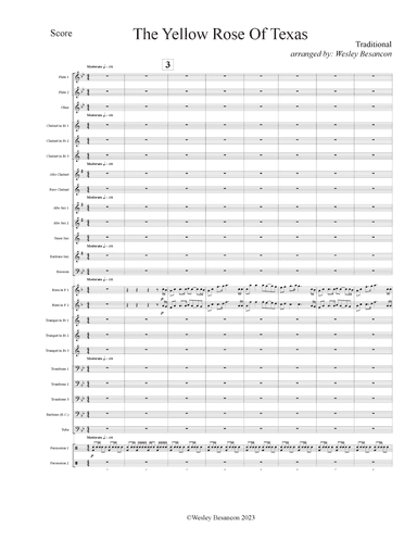 The Yellow Rose of Texas (arr. Wesley Besancon)