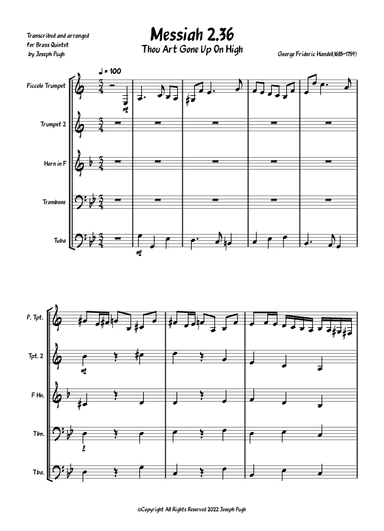 Messiah 2.36 Thou Art Gone Up On High (arr. Joseph Pugh)