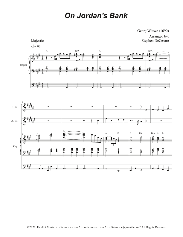 On Jordan's Bank (Duet for Soprano and Alto Saxophone) (arr. Stephen DeCesare)