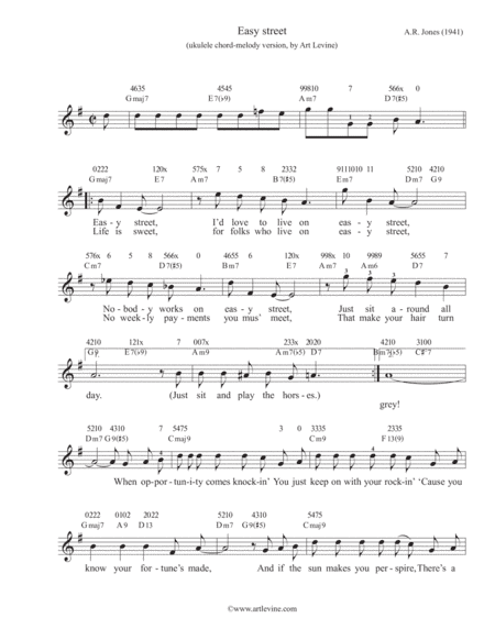 Easy Street (arr. Art Levine)