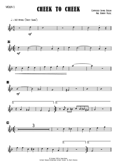 Cheek To Cheek (arr. Rammy Music)