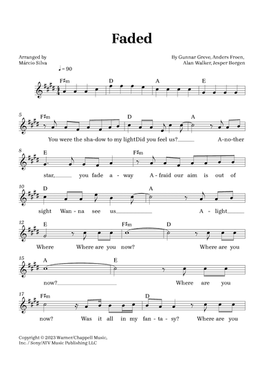Faded (arr. Márcio Silva)