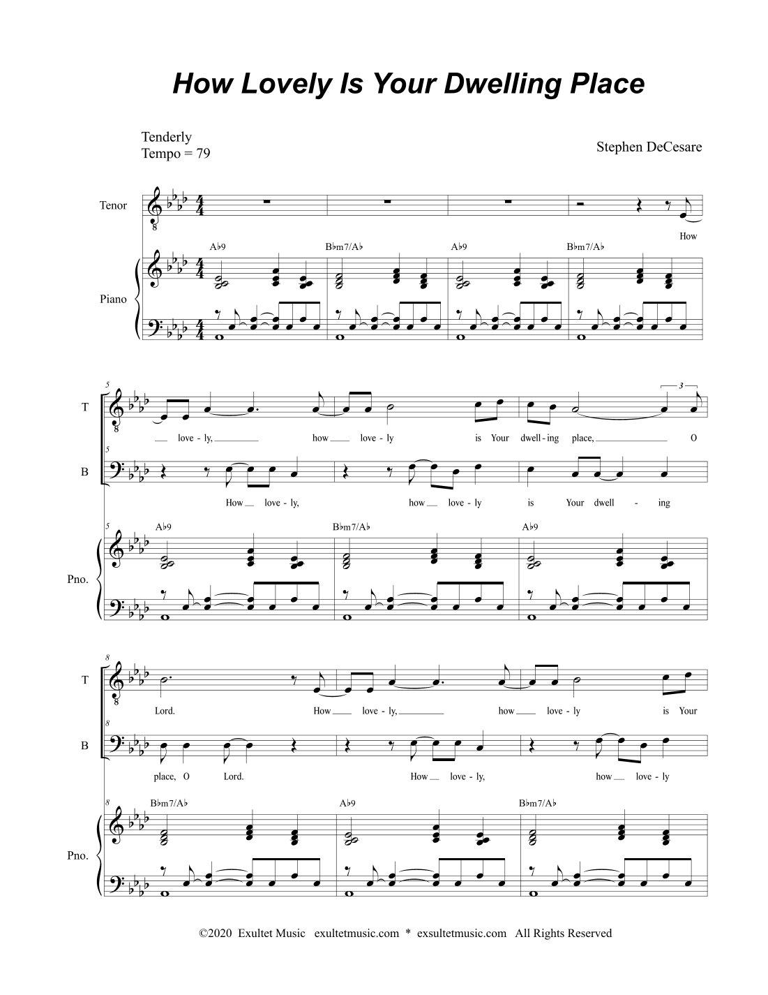 How Lovely Is Your Dwelling Place (2-part choir - (TB)
