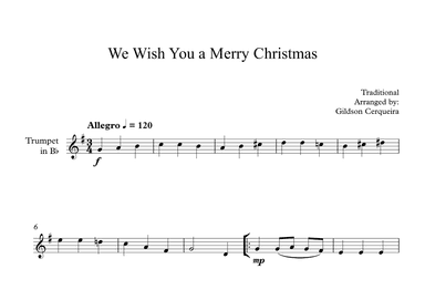 We Wish You a Merry Christmas (arr. Gildson Cerqueira)