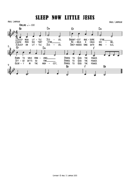 SLEEP NOW LITTLE JESUS