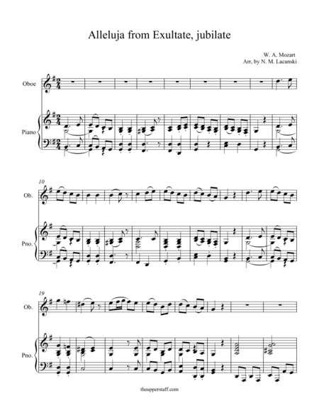 Alleluja from Exultate jubilate (arr. Nick Lacanski)