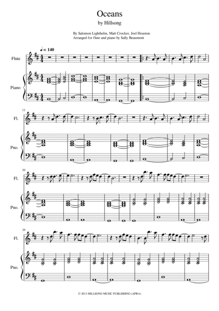 Oceans (where Feet May Fail) (arr. Sally Beaumont)