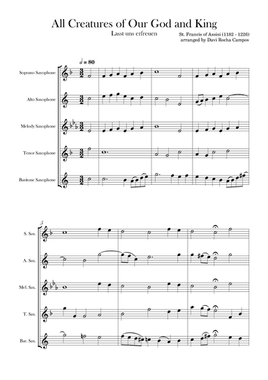 All Creatures of Our God and King (arr. Davi Rocha Campos)