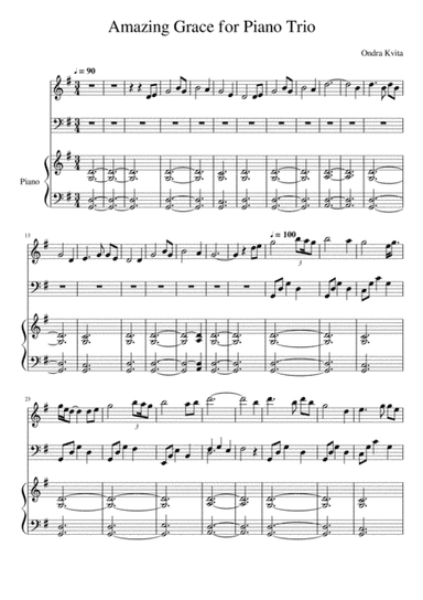 Variations on Amazing Grace for Piano Trio