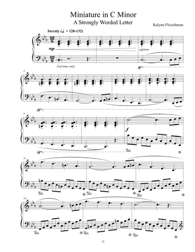 Miniature in C Minor: A Strongly Worded Letter