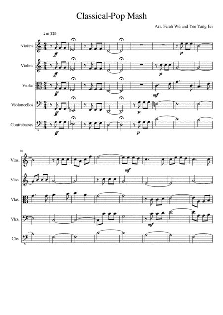 Classical-Pop Mash (Beethoven's 5th Symphony) (arr. Farah Wu, Yee Yang En)