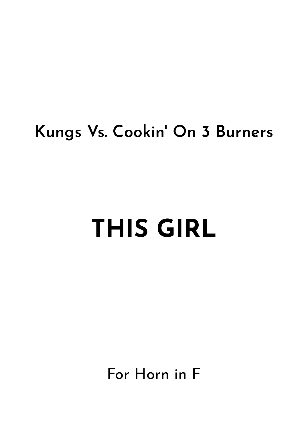 This Girl (arr. Jireh J.)