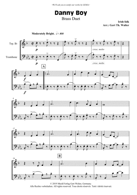 Danny Boy (arr. Gert Th. Walter)