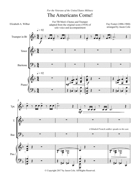 The Americans Come! (arr. Jason Cole)