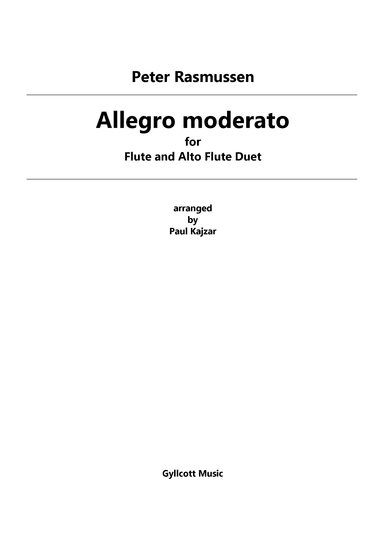 Allegro moderato (Flute and Alto Flute Duet) (arr. Paul Kajzar)