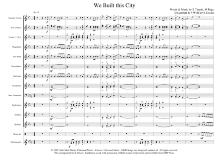 We Built This City (arr. Bandmusic.co.uk)