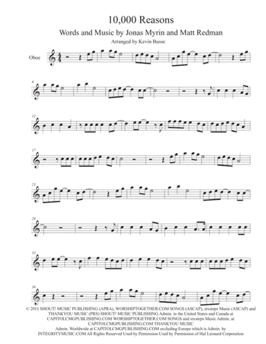 10,000 Reasons (Bless The Lord) (arr. Kevin Busse)
