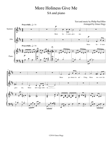 More Holiness Give Me SA (arr. Gracesongs)