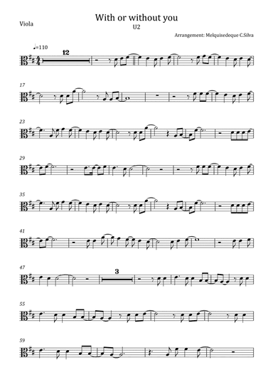 With Or Without You (arr. Melquisedeque C.Silva)