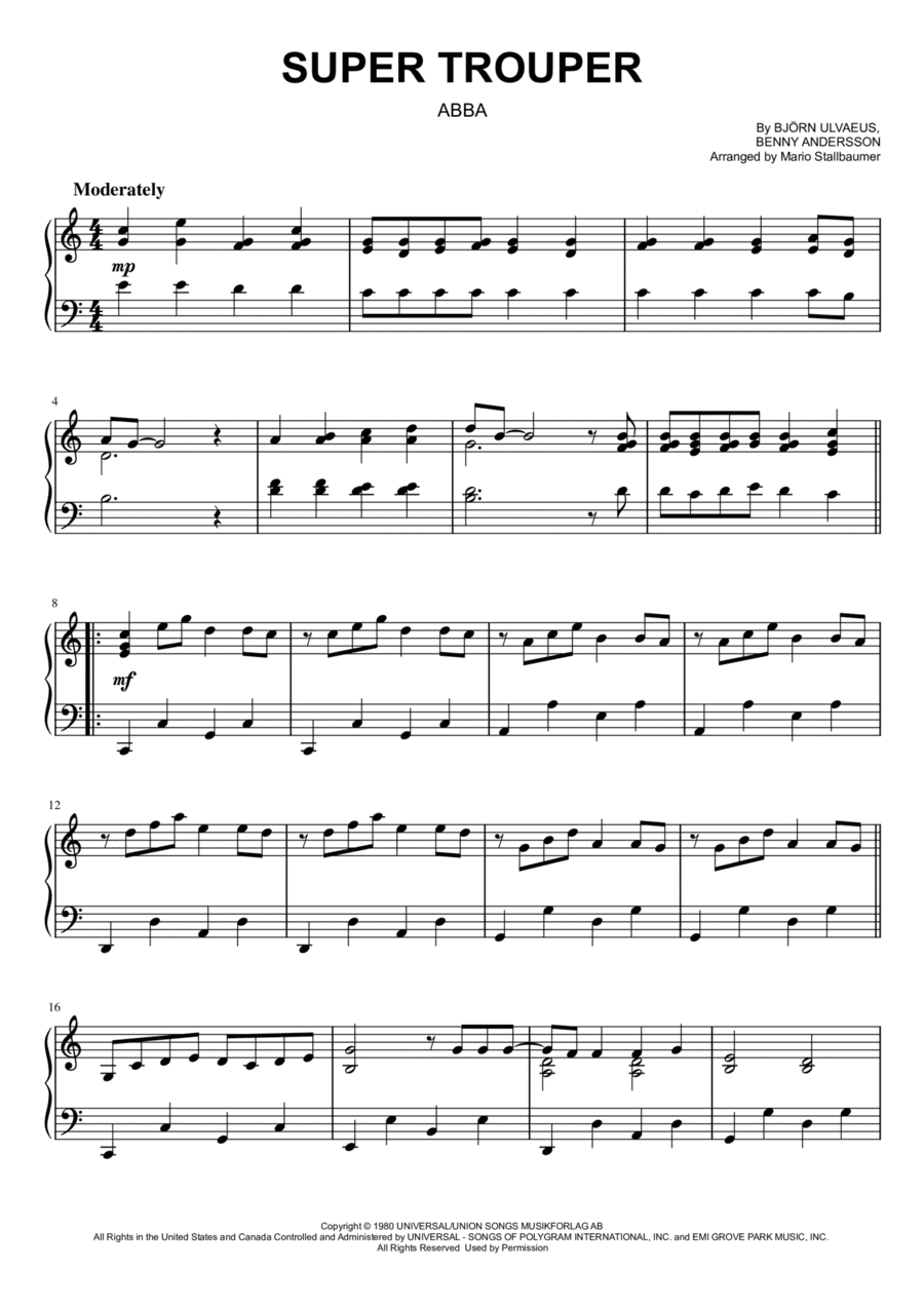 Super Trouper (arr. Mario Stallbaumer)