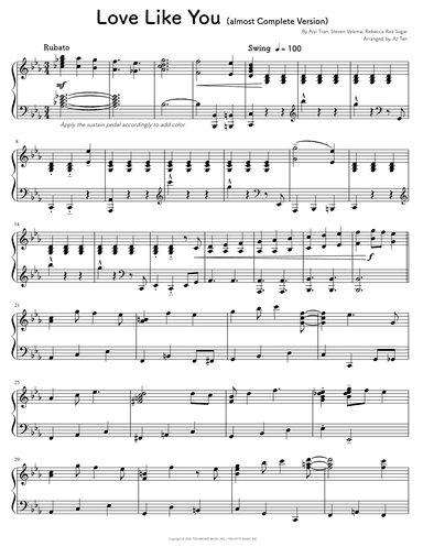 Love Like You (almost Complete Version) (arr. AJ Tan)