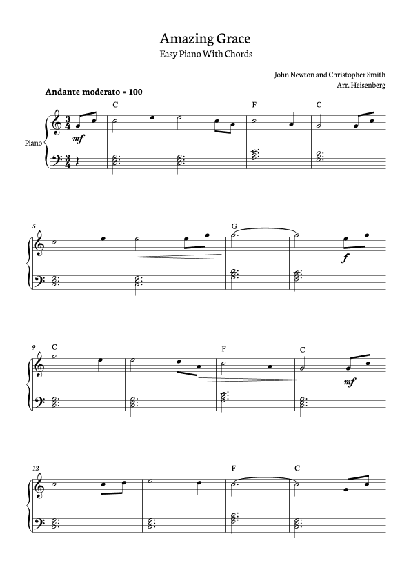 Amazing Grace (arr. Heisenberg)