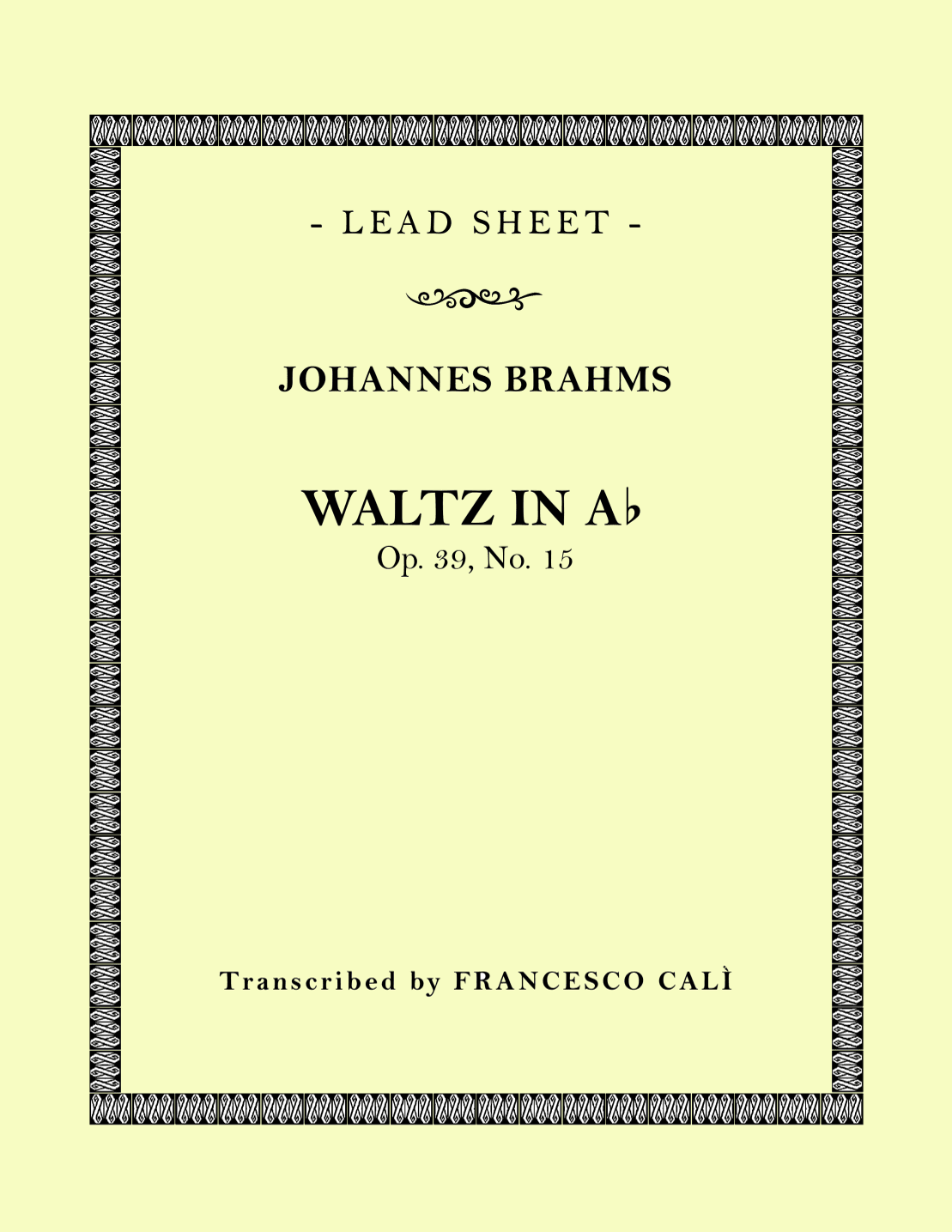 Waltz in Ab (arr. Francesco Calì)