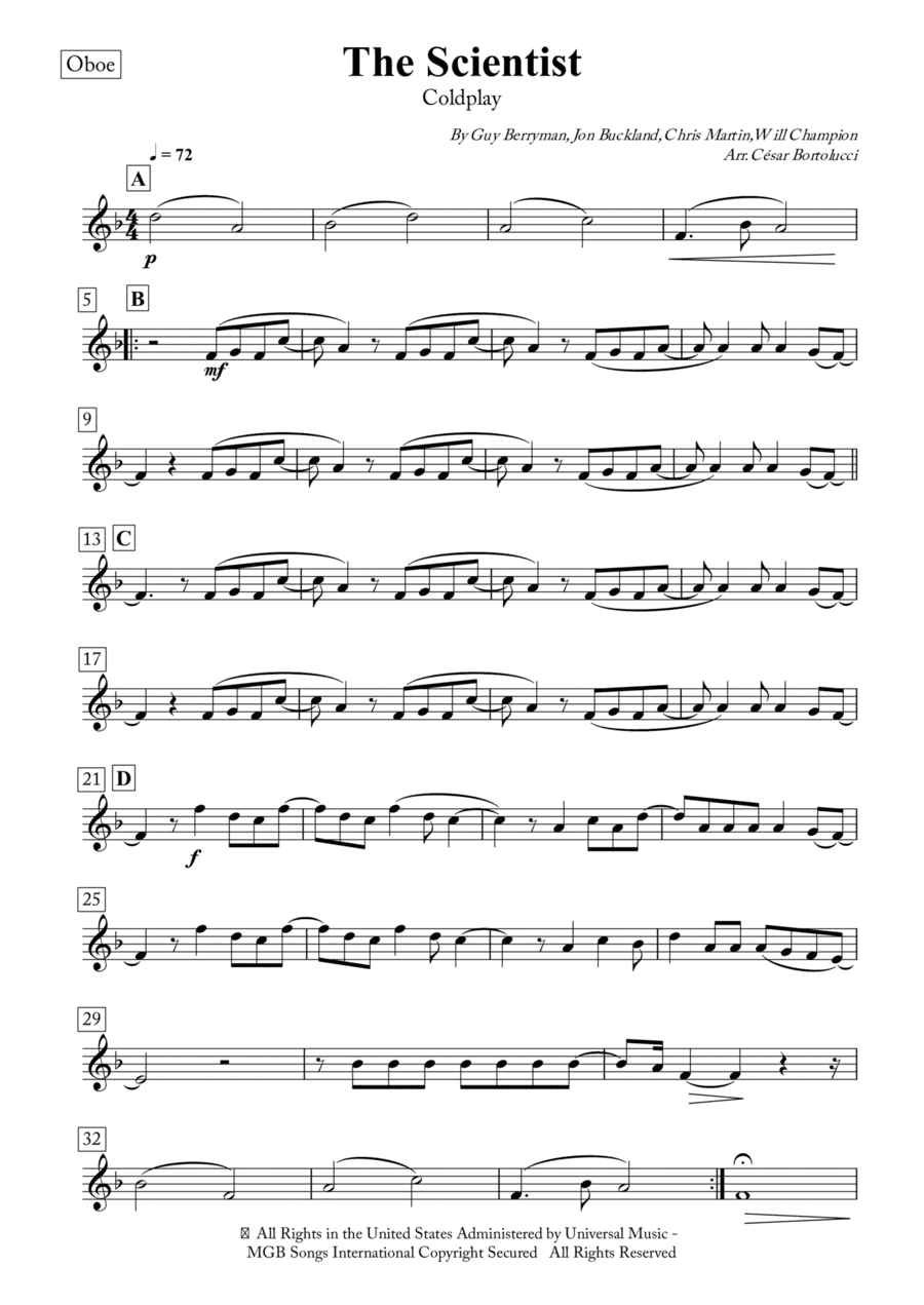 The Scientist (arr. ACT Bortolucci)