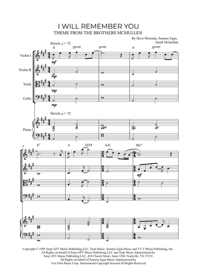 I Will Remember You (arr. Alex Nunes Rodrigues)