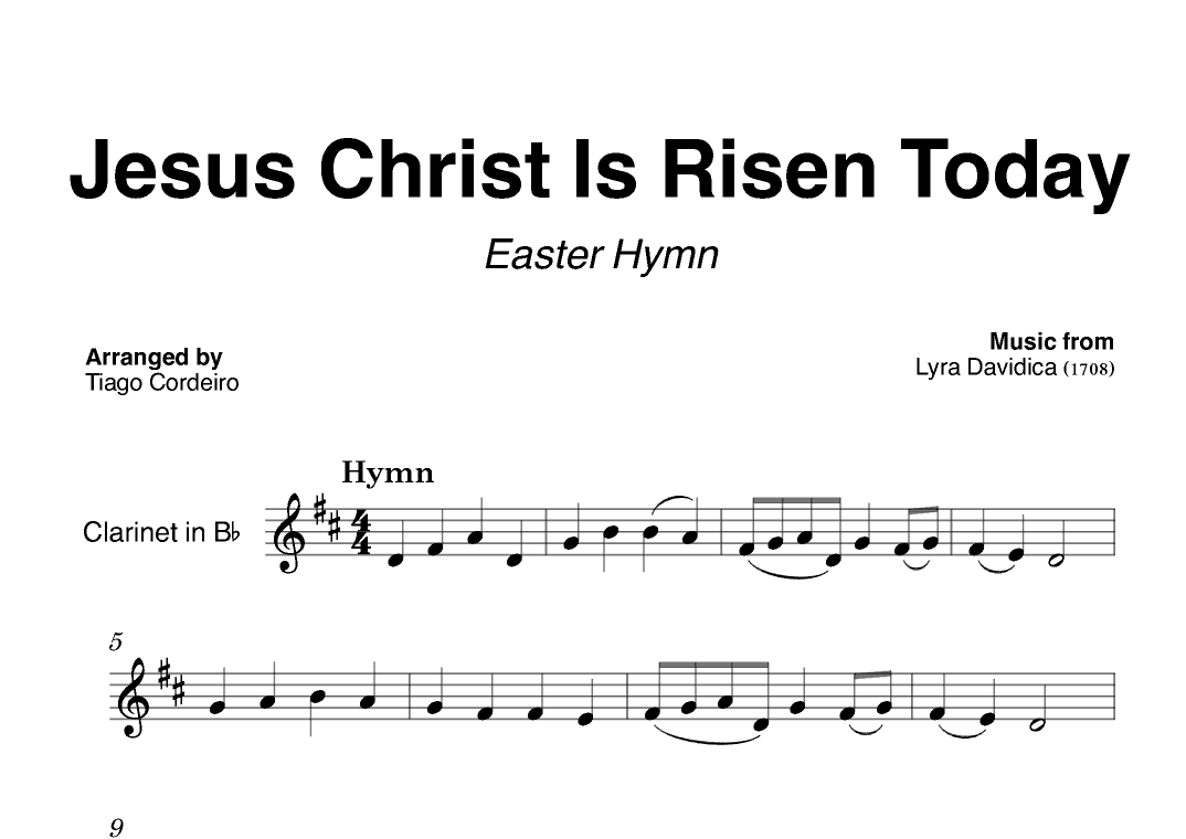 Jesus Christ Is Risen Today (arr. Tiago Cordeiro)