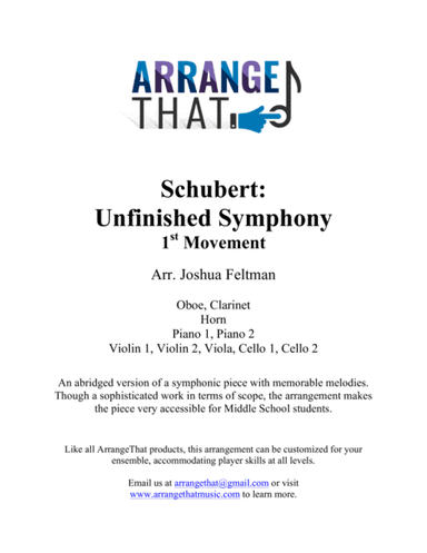 Schubert: Unfinished Symphony, First Movement (arr. Joshua Feltman)