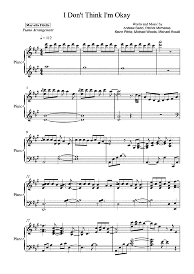 I Don't Think I'm Ok (arr. Marvella Fidelia)