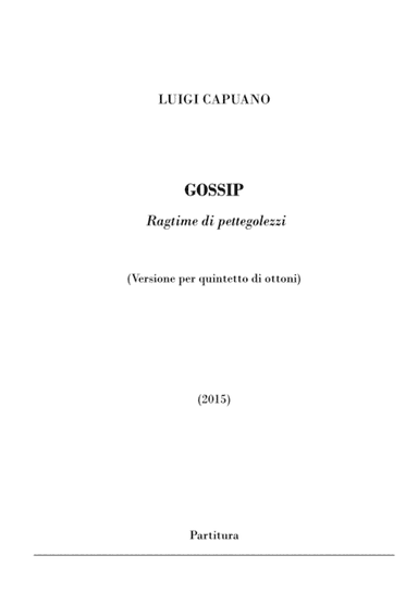 Gossip, ragtime di pettegolezzi (Brass Quintet)