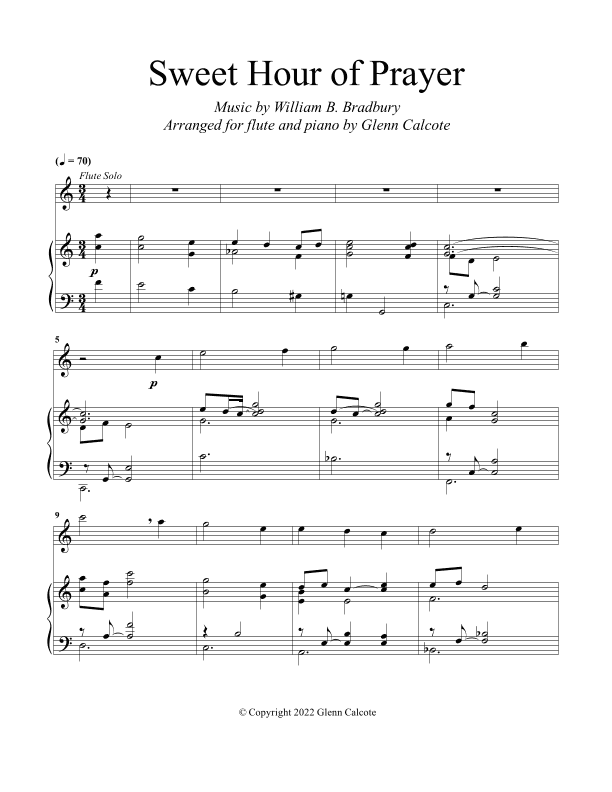 Sweet Hour of Prayer (arr. Glenn Calcote)
