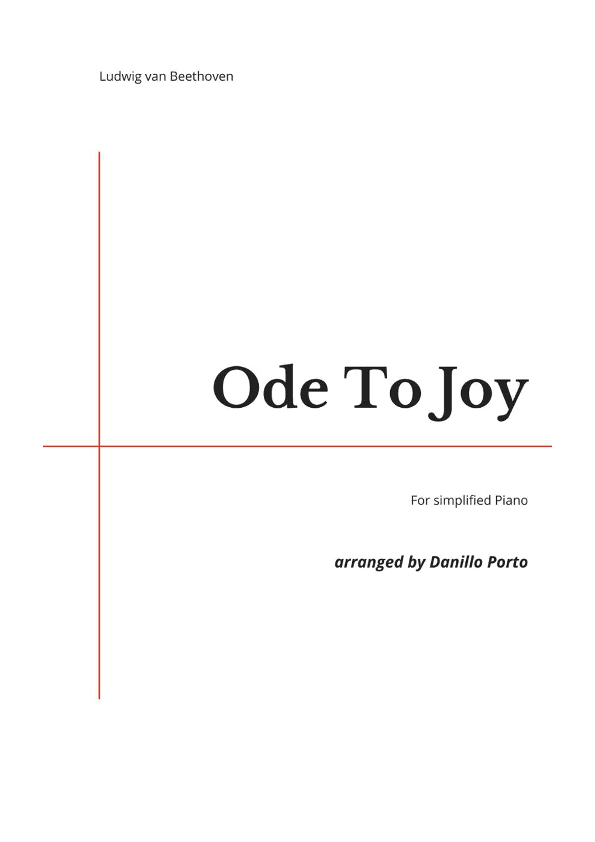 L.van Beethoven - Ode to Joy - Piano Easy (arr. Danillo Porto)