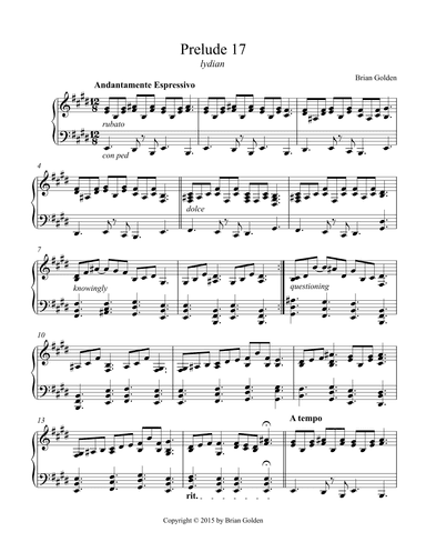 Prelude 17 in E Major Lydian