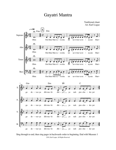 Gayatri Mantra (arr. Karl Logue)