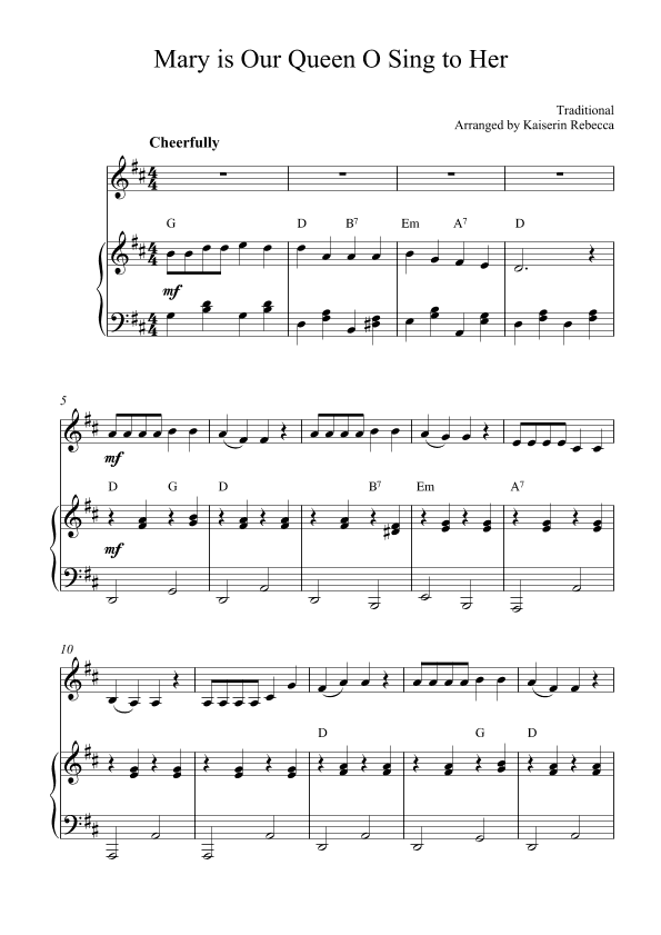 Mary Is Our Queen O Sing To Her (arr. Kaiserin Rebecca)