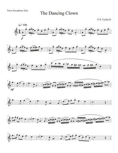The Dancing Clown (Tenor Sax Solo)