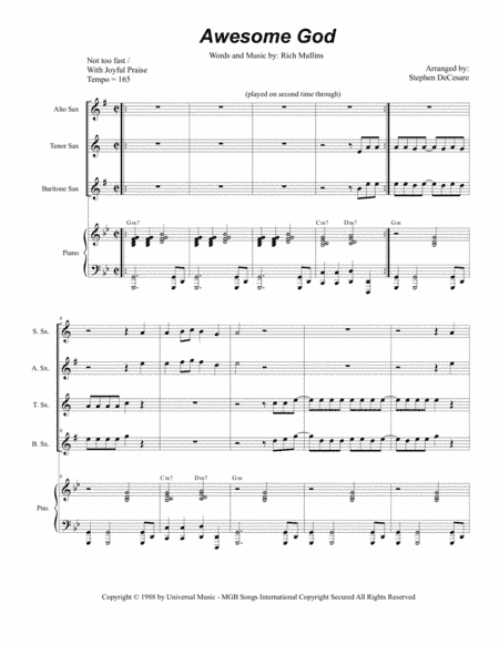 Awesome God (arr. Stephen DeCesare)