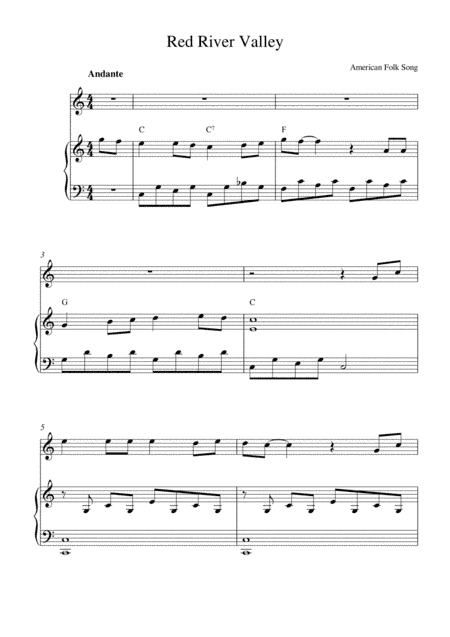 Red River Valley (oboe solo and piano accompaniment) (arr. Kaiserin Rebecca)