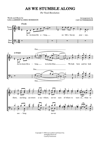 As We Stumble Along (arr. Cay Outerbridge)