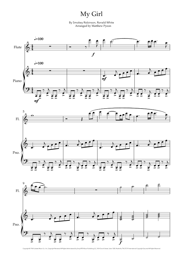 My Girl (arr. Matthew pyeon)