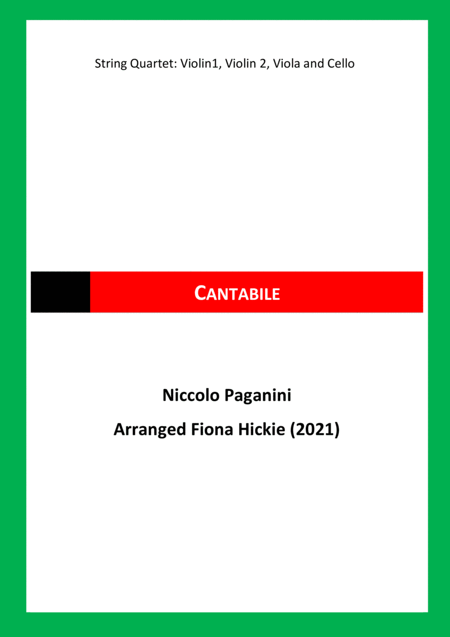 Cantabile in D Major (arr. Fiona Hickie)