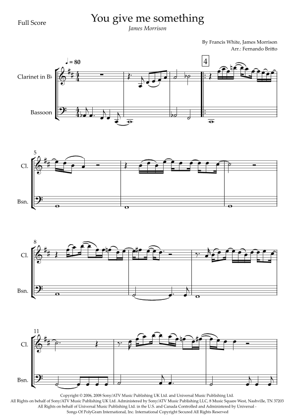 You Give Me Something (arr. Fernando Britto)