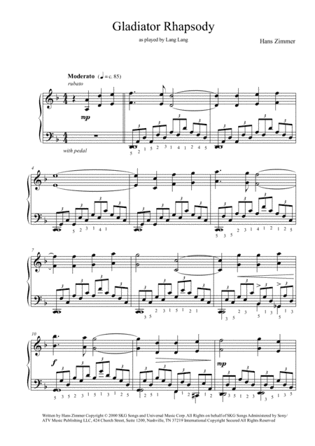 Gladiator Main Theme (arr. Thomas Jancso)